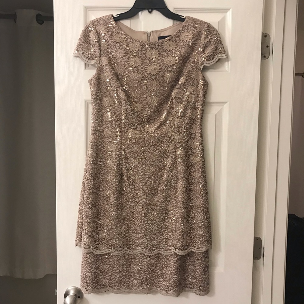 Sequined gold Alex Evenings Dress